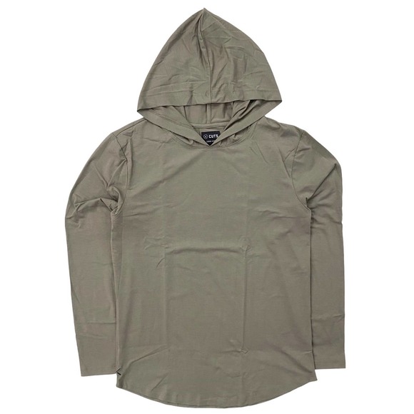 Cuts Clothing Other - Cuts Clothing Men's Hoodie Curve Hem Long Sleeve Shirt in Coyote XX-Large